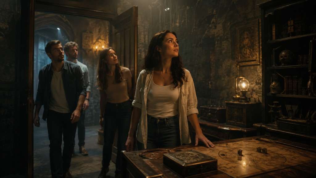 Cos’è una escape room: significato, definizione e tipologie 1 Gruppo entra in una stanza tematizzata per scoprire cos’è una escape room